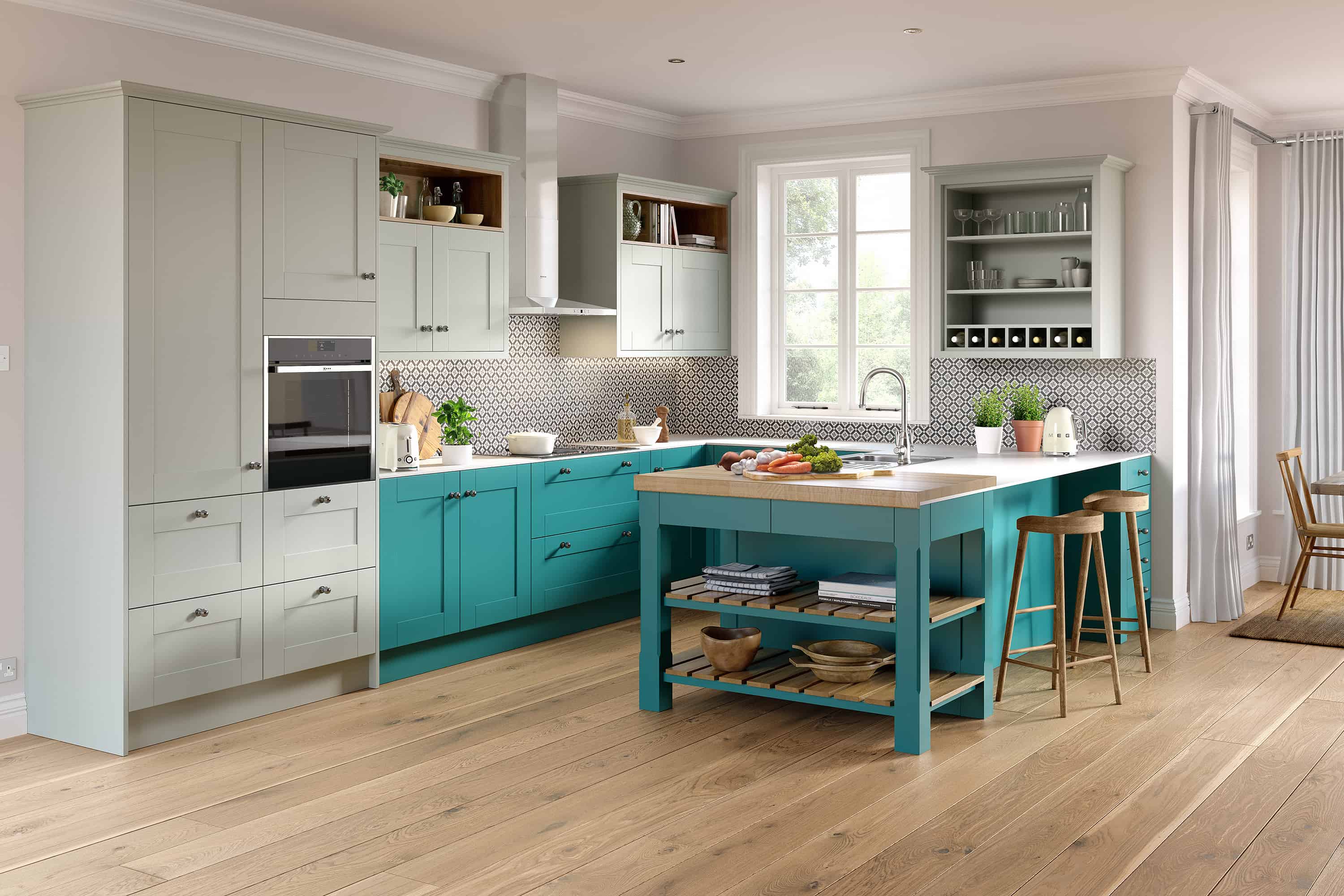 deluxe wooden kitchen with shaker design
